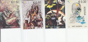 2019 Kosovo Modern Art (4) (Scott 416-19) MNH