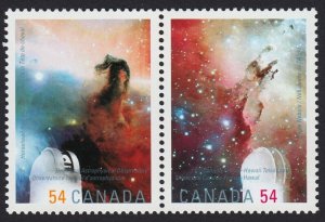 ASTRONOMY = NEBULA HORSEHEAD & EAGLE Canada 2009 #2323i MNH Se-tenant pair fr SS