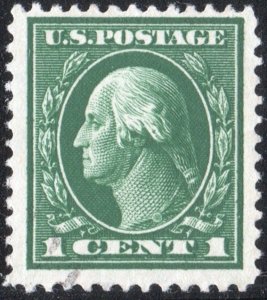 SC#405 1¢ Washington Single (1912) Used