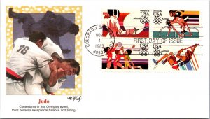 FDC 1983 SC #C112a Fleetwood, Judo - Colo. Springs Co  - Block Of 4 - J2953