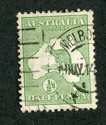 1913 Sc #1 used cv.$7.50 ( 4 Australia )