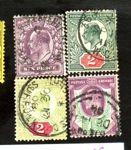 GREAT BRITAIN #129-130 130A 135 USED FVF Cat $89