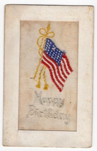 Civil War - 1863-65 Embroidered 35 Star Flag Patriotic Postcard. (ref# 204157)