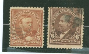 United States #255-256 Used Multiple