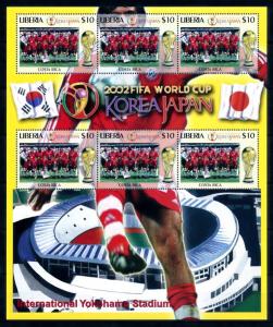 [95407] Liberia 2002 World Cup Football Korea Japan team Costa Rica Sheet MNH