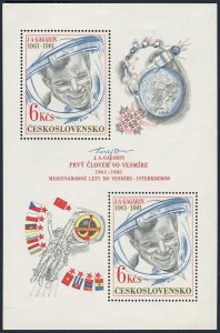 Czechoslovakia 2356 sheet, MNH. Yuri Gagarin, 1st manned flight-20th Ann. 1981.