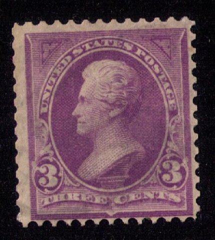 US Sc 268 Mint No Gum Jackson 3c F-VF CV $ 37.50