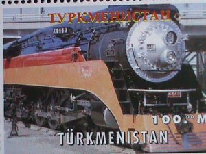 TURKMENISTAN  STAMP-WORLD-FAMOUS TRAINS-RAILWAY OF THE WORLD -MNH SHEET-VF