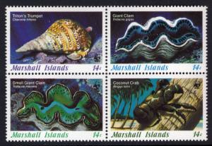 Marshall Islands 113a Clams Crab MNH VF