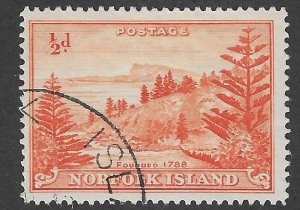 Norfolk Island (1947) - Scott # 1,    Used