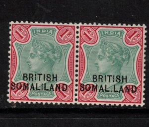 Somaliland Protectorate #16e,16 (SG #21c,21) Very Fine Mint Lightly Hinged Pair