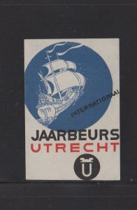 Dutch Advertising Stamp - Utrecht International Trade Fair - MNH