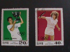 ​KOREA-1987 TENNIS OLYMPIC PRICE WINNERS CTO-- VF WE SHIP TO WORLD WIDE