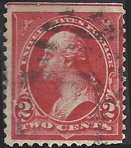 # 279b Used Unknown Line At Top Red George Washington