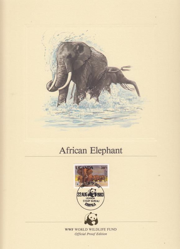 Uganda - African Elephant , FDC - (1589)