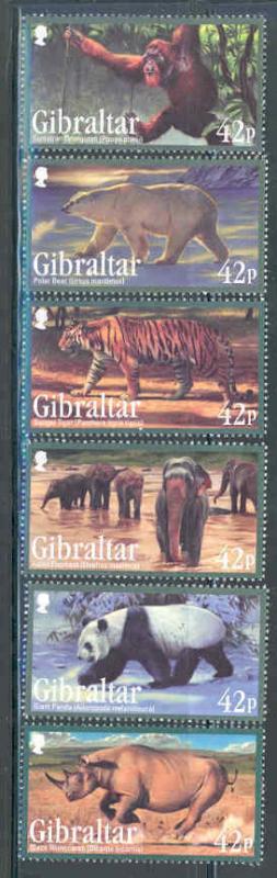 GIBRALTAR   SCOTT #1284/89 ENDANGERED SPECIES ANIMALS  SET MINT  NEVER HINGED 