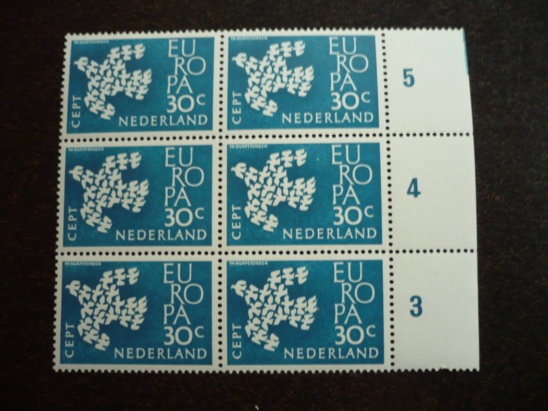 Europa 1961 - Netherlands - Block of 6 with inscription selvedge