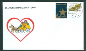 Denmark Cover. 2007.Mail Coach.Grindsted.“Christmas Seal Walk# 31.Sc#1389. # 02