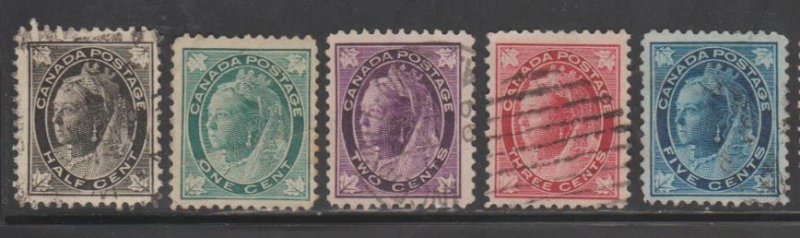 Canada Scott #66-67-68-69-70 Stamp - Used Set of 5