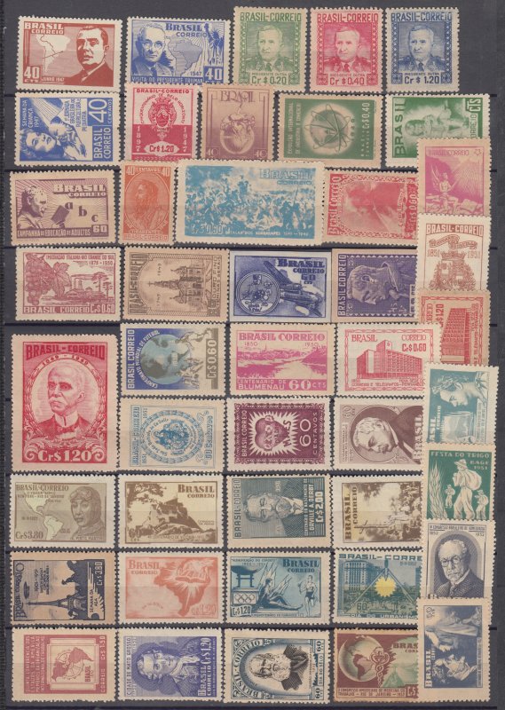 J38844, jlstamps, various 1947-52  brazil mnh/mh lot all different #671-up