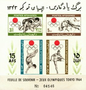 OLYMPICS Stamps AFGHANISTAN MINIATURE SHEET *TOKYO 1964* SPORT Mint UM MNH SS748