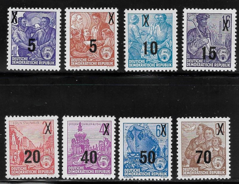 Germany DDR - Scott #216-23  - F- VF - Mint Never Hinged (NH)