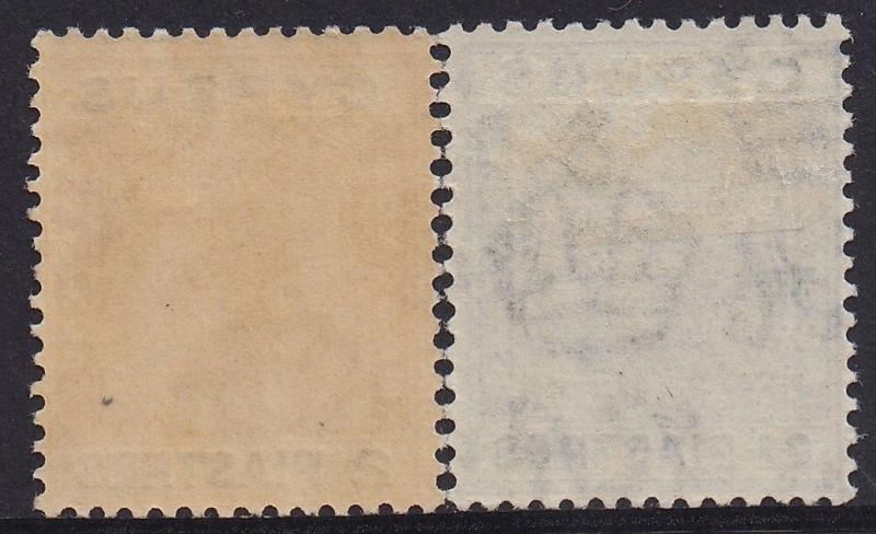 CYPRUS 1925 KGV 2PI AND 21/2PI 