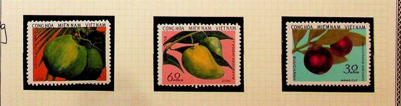 NORTH VIETNAM - VIET CONG Sc 62-4 NH ISSUE OF 1976 - FRUITS - (CJ25)