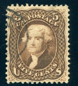 US SCOTT #76 GP Used-VF-XF Large Margins W/ Crowe Cert (GARY 12/13/20) 