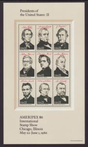 US 2216-2219 Presidents Souvenir Sheet MNH VF