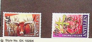 NETHERLANDS ANTILLES Sc 1207-8 NH ISSUE OF 2009 - YEAR OF THE OX - (JS23)