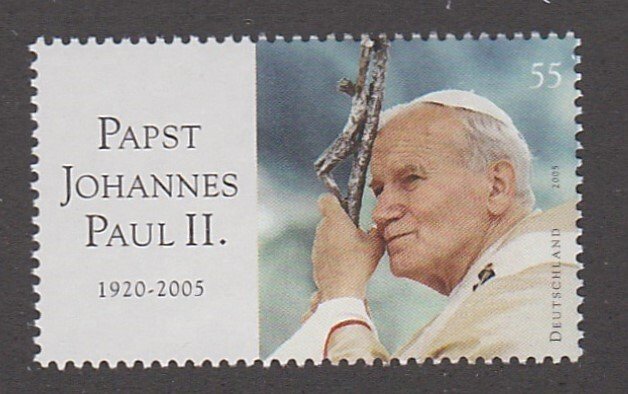 Germany # 2340, Pope John Paul II, Mint NH, 1/2 Cat.