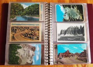 180 Vintage Post Cards in Post Card Binder(HP09)