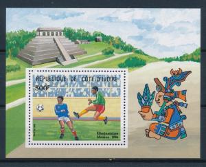 [59657] Ivory Coast 1985 World Cup Soccer Football Mexico MNH Sheet