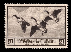 MOMEN: US STAMPS #RW3 DUCK MINT OG NH VF JUMBO LOT #80492*