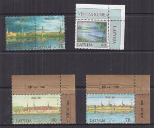 LATVIA, 2001 800th. Anniversary of Riga set of 4 & Europa 60s., mnh.