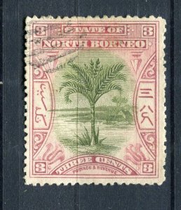 NORTH BORNEO; Early 1890s pictorial issue fine used 3c. value