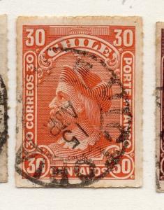 Chile 1878 Early Issue Fine Used 30c. 073640