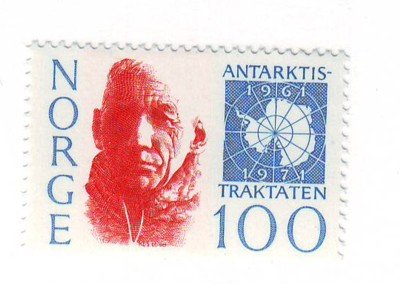 Norway Sc 578 1971 Amundsen Antarctic Treaty stamp mint NH