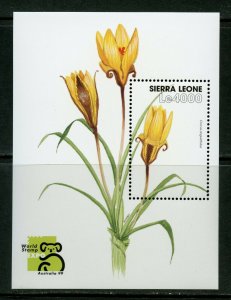 SIERRA LEONE FLOWERS OF THE WORLD SOUVENIR SHEET II  MINT NH