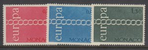 Monaco, Scott 797-799 (Yvert 863-865), MNH