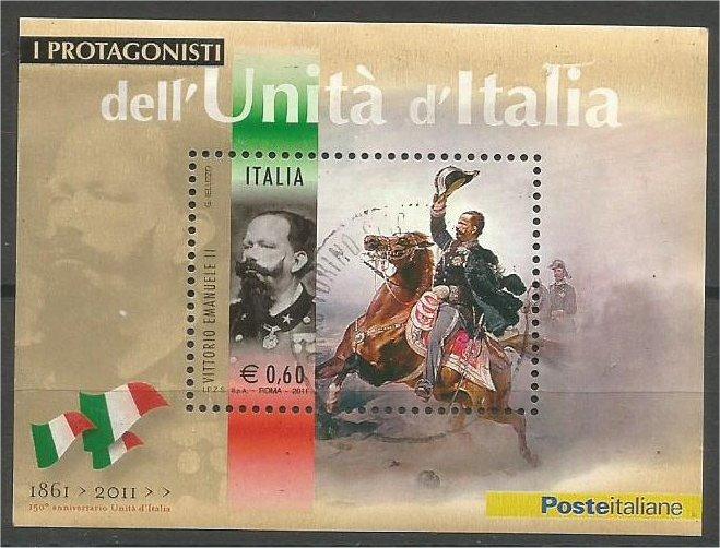 ITALY, 2011, used 0.60 € SS, Italy Vittorio Emanuele I, Mi:IT BL62