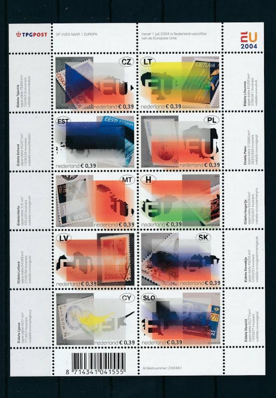 [16946] Netherlands 2004 Expansion European Union EU Sheet MNH