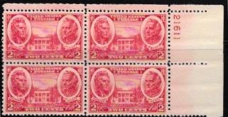 US #786 PB  MNH. Army - Jackson & Scott - The Hermitage.