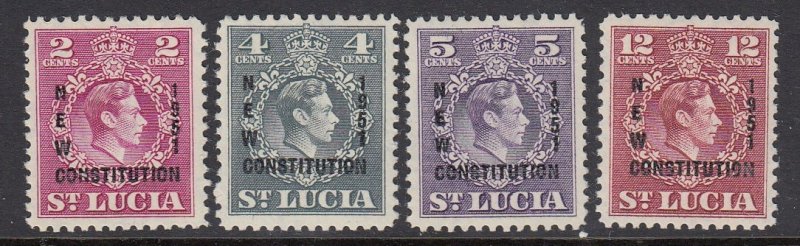 St Lucia 152-5 New Constitution mnh