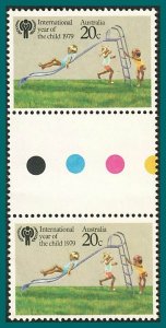 Australia 1979 Year of the Child, gutter pair, MNH #712,SG720