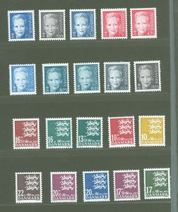 Denmark #1295-1313 Mint (NH) Single (Complete Set) (Queen)