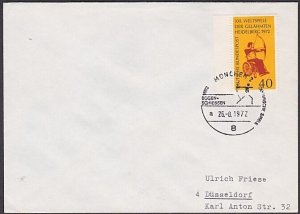 GERMANY 1972 Olympic Games cover special pmk ARCHERY.......................A2977