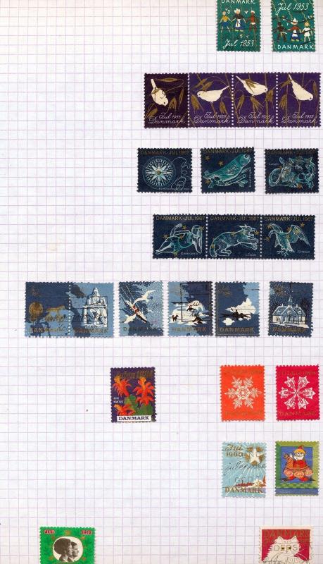 S.Africa Usa Germany Denmark Christmas Cinderella Labels Appx 200 (job 701)