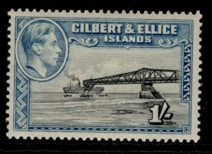 GILBERT AND ELLICE ISLANDS GVI SG51, 1s brn black & turq-green, M MINT. Cat £35.